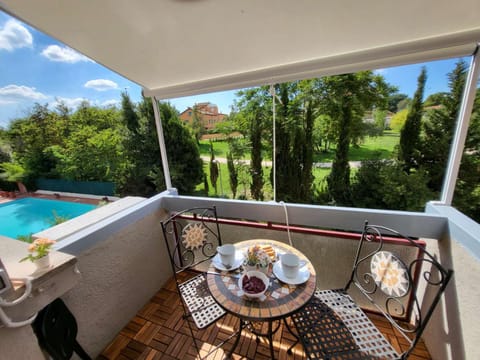 Natural landscape, Balcony/Terrace, Pool view, Swimming pool