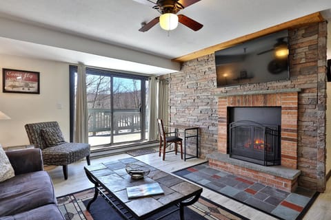 Living room, fireplace