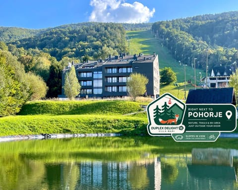 Property building, Spring, Day, Property logo or sign, Natural landscape, Fishing, Hiking, Cycling, Logo/Certificate/Sign, Lake view, Mountain view, Area and facilities, Sports
