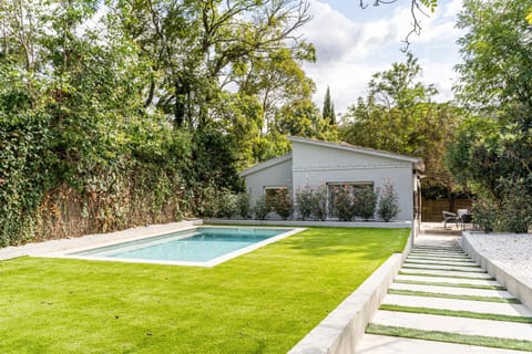 Property building, Natural landscape, Garden, Swimming pool