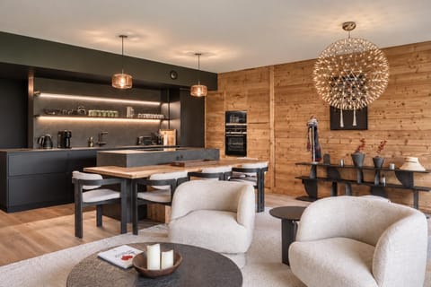 Living room, kitchen