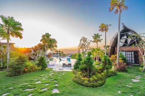 Natural landscape, Garden, Pool view