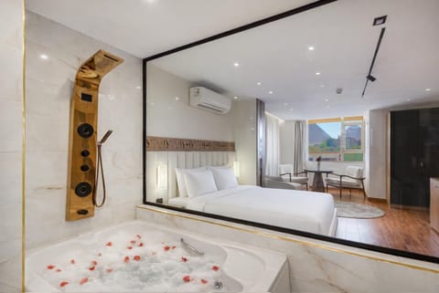 Bed, TV and multimedia, Photo of the whole room, Seating area, Bedroom, towels, air conditioner