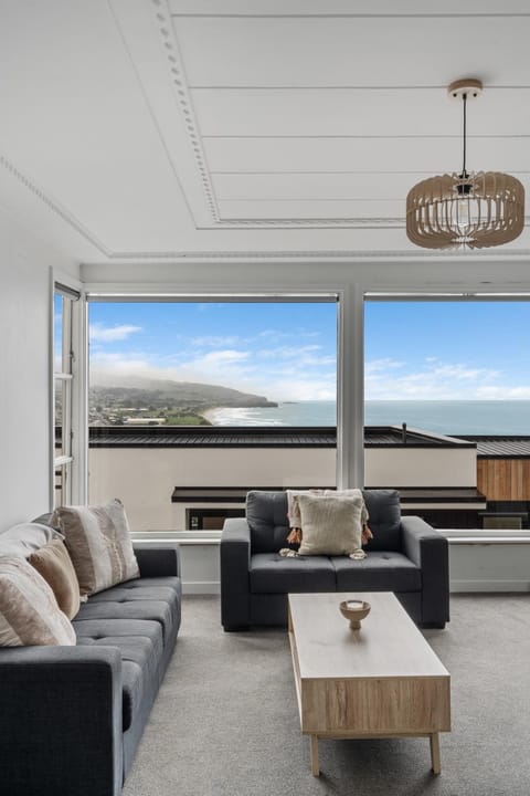 Living room, Seating area, Sea view