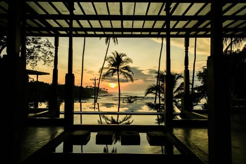 Patio, Restaurant/places to eat, Beach, Landmark view, Pool view, Sea view, Swimming pool
