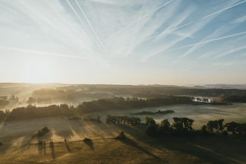 Natural landscape, Bird's eye view, Sunrise