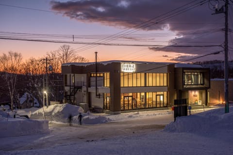Property building, Winter, Sunset