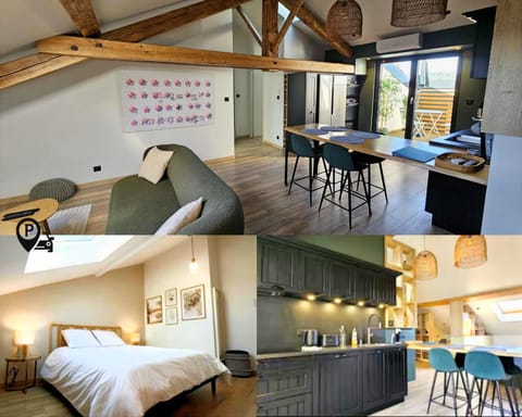 Bed, Kitchen or kitchenette, Living room, Photo of the whole room, Seating area, Dining area, Bedroom