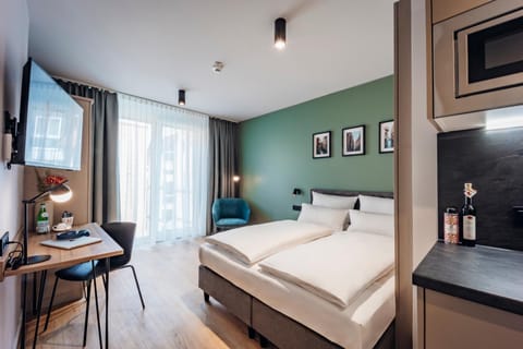 Bed, Kitchen or kitchenette, Photo of the whole room