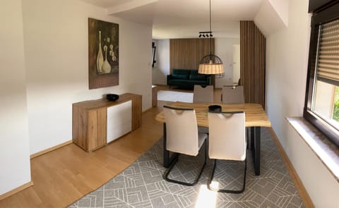 Living room, Seating area, Dining area