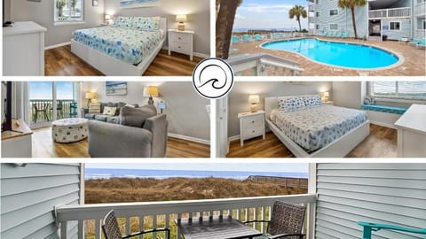 Bed, Natural landscape, TV and multimedia, View (from property/room), Balcony/Terrace, Photo of the whole room, Bedroom, Pool view, Sea view, Swimming pool