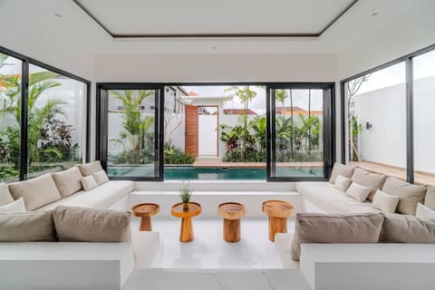 Living room, Pool view, Swimming pool