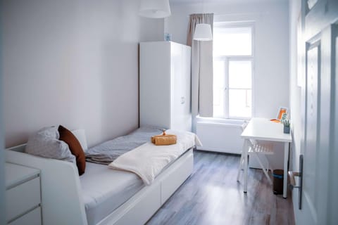 Bed, Seating area, Bedroom, towels, wardrobe