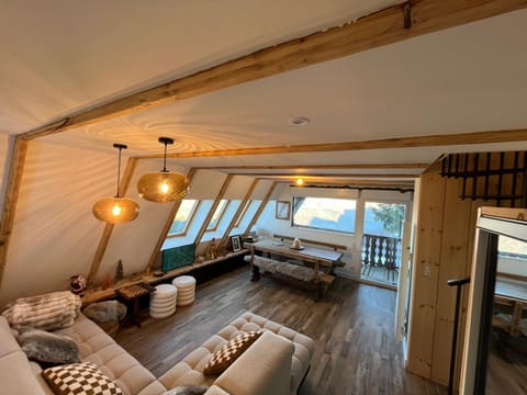 Bed, Natural landscape, View (from property/room), Balcony/Terrace, Living room, Lounge or bar, Seating area, stove, kitchen