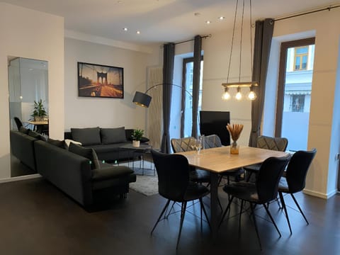 Living room, Seating area, Dining area