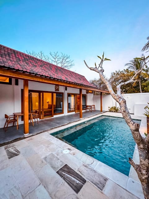 Property building, Patio, Pool view, Swimming pool