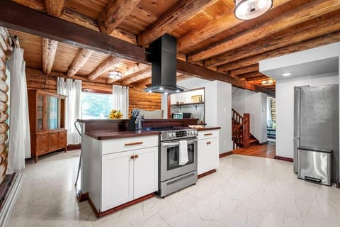 Kitchen or kitchenette, oven, stove