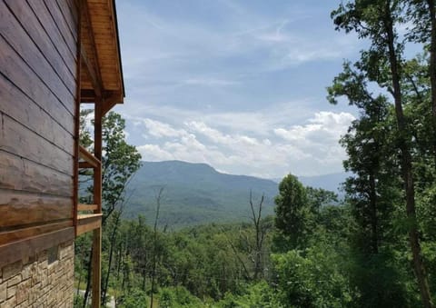 Enjoy Peace and Serenity 2BR Cabin with Hot Tub, Games & Mountain Views in Cobbly Knob Family & Pet Friendly Cabin in Pittman Center