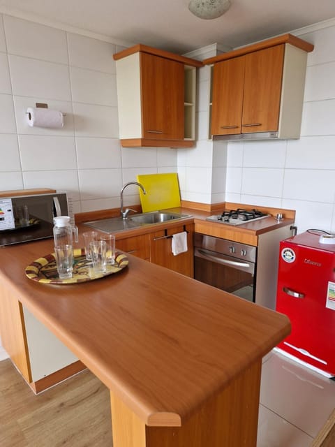 Kitchen or kitchenette, oven
