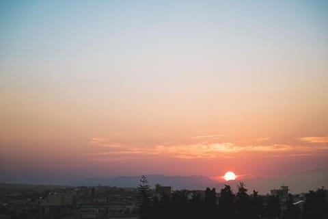 Natural landscape, Balcony/Terrace, Mountain view, Sunset