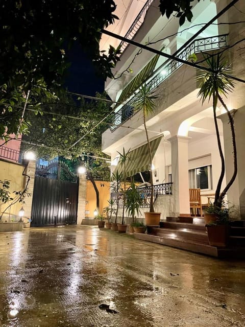 Property building, Patio, Night