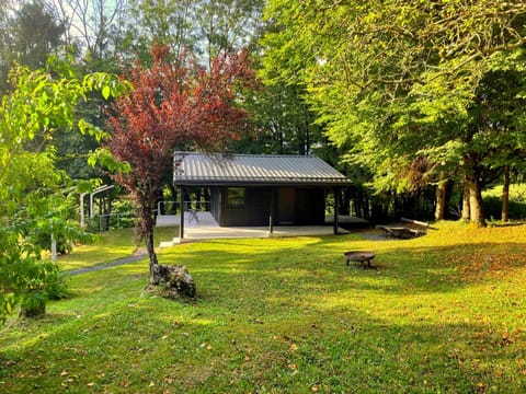 Property building, Patio, Summer, Garden, Garden view