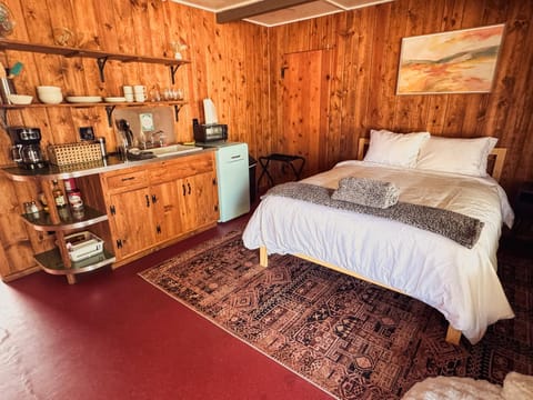 Bed, Coffee/tea facilities, Kitchen or kitchenette, Photo of the whole room, Bedroom, toaster