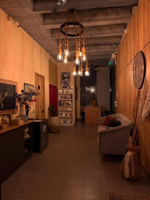 Night, Library, Living room, Seating area, minibar