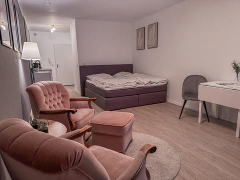 Bed, Living room, Photo of the whole room, Seating area, Bedroom