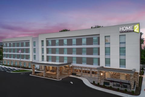 Property building, Sunset, Parking