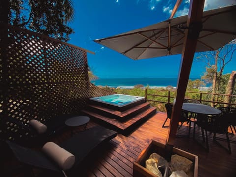 Day, Natural landscape, Garden, View (from property/room), Balcony/Terrace, Seating area, Garden view, Pool view, Sea view, Swimming pool, sunbed