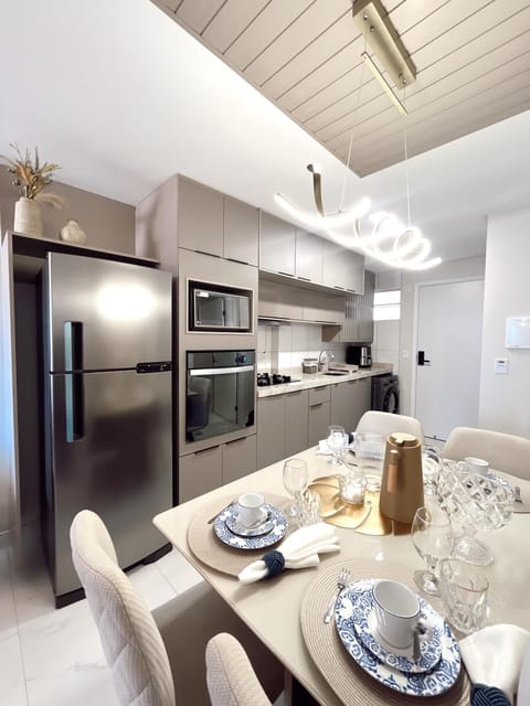 Kitchen or kitchenette, Living room, Dining area, oven, stove