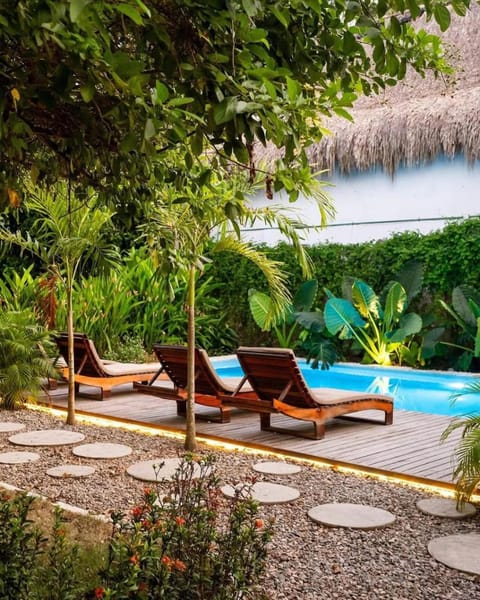 Garden, Pool view, sunbed