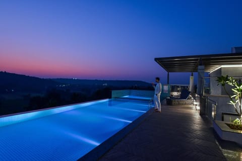 View (from property/room), Balcony/Terrace, Pool view, Swimming pool
