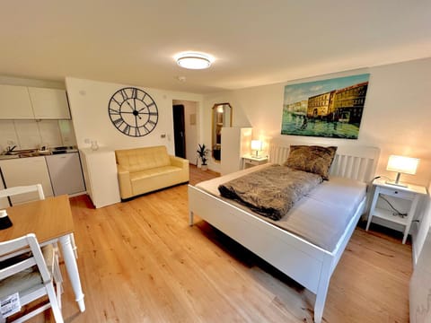 Bed, Kitchen or kitchenette, Living room, Photo of the whole room, Seating area, Bedroom