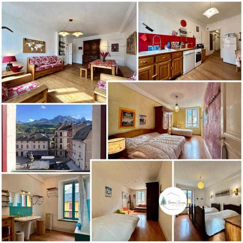 Bed, View (from property/room), Kitchen or kitchenette, Living room, Photo of the whole room, Bedroom, City view, Mountain view, dishwasher, microwave, oven, stove, washing machine