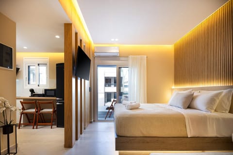 Bed, Photo of the whole room, kitchen