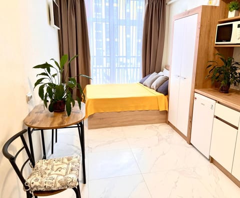 Bed, Kitchen or kitchenette, Photo of the whole room, Dining area, Bedroom