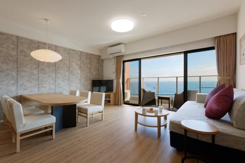 Natural landscape, Living room, Dining area