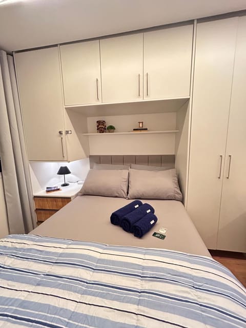 Bed, Photo of the whole room, Bedroom, towels, wardrobe