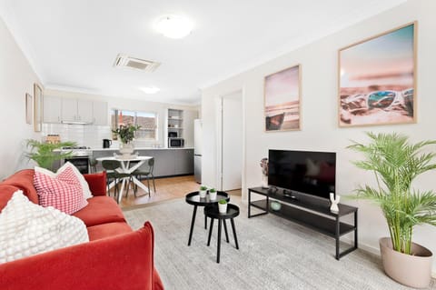 Living room, kitchen