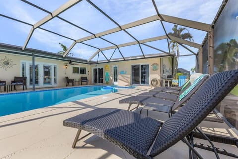 Patio, Pool view, Swimming pool, sunbed