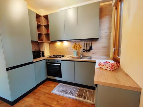 Kitchen or kitchenette, dishwasher, oven