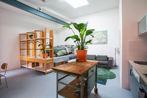 Kitchen or kitchenette, Living room, Photo of the whole room, Seating area, Bedroom