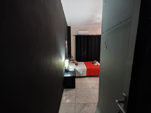 Bed, Bedroom, towels, air conditioner