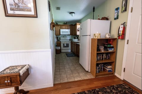 Kitchen or kitchenette, oven, stove, toaster