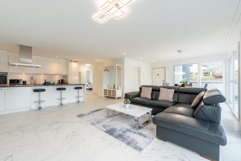 Living room, kitchen