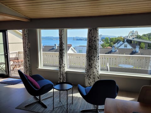 Natural landscape, View (from property/room), Living room, Sea view