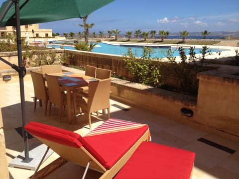 Patio, Day, Summer, Balcony/Terrace, Balcony/Terrace, Pool view, Swimming pool, Swimming pool, sunbed