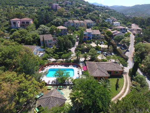 Property building, Spring, Bird's eye view, Swimming pool